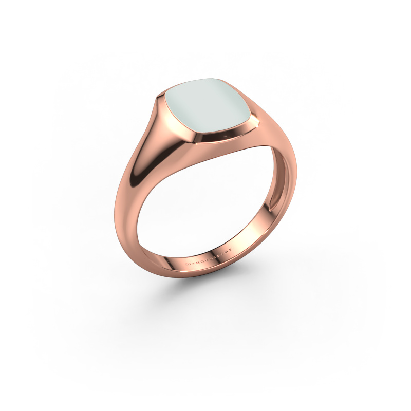 Image of Pinky ring Benjamin 1 Light 585 rose gold Green sardonyx 10x8 mm