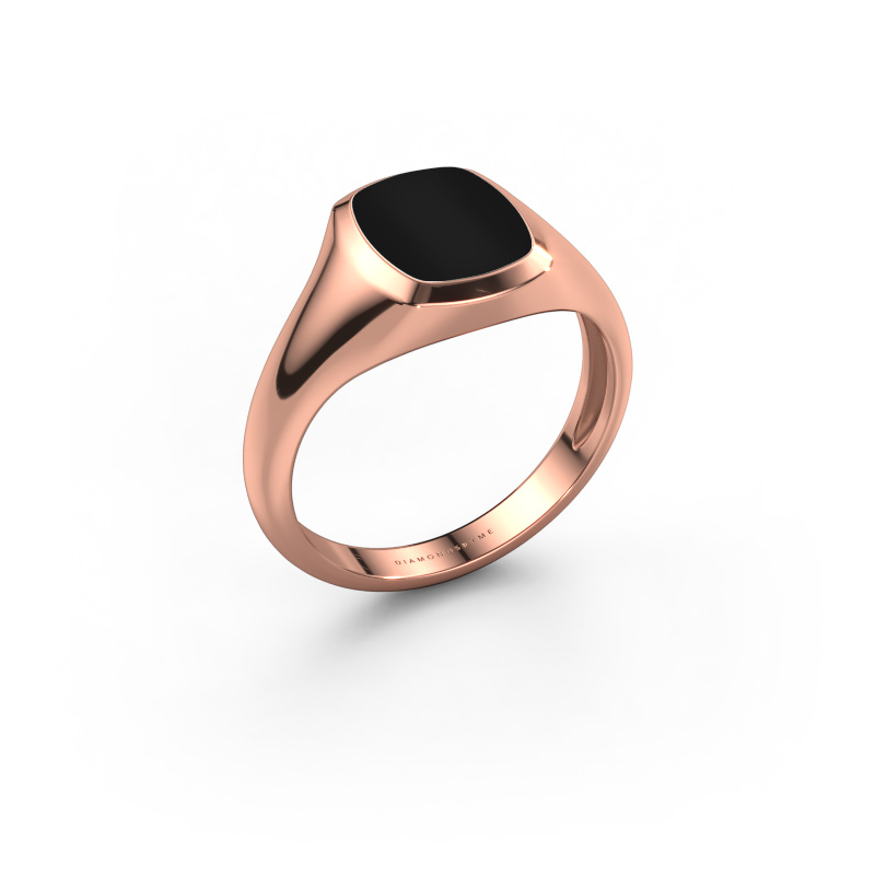 Image of Pinky ring Benjamin 1 Light 585 rose gold Onyx 10x8 mm