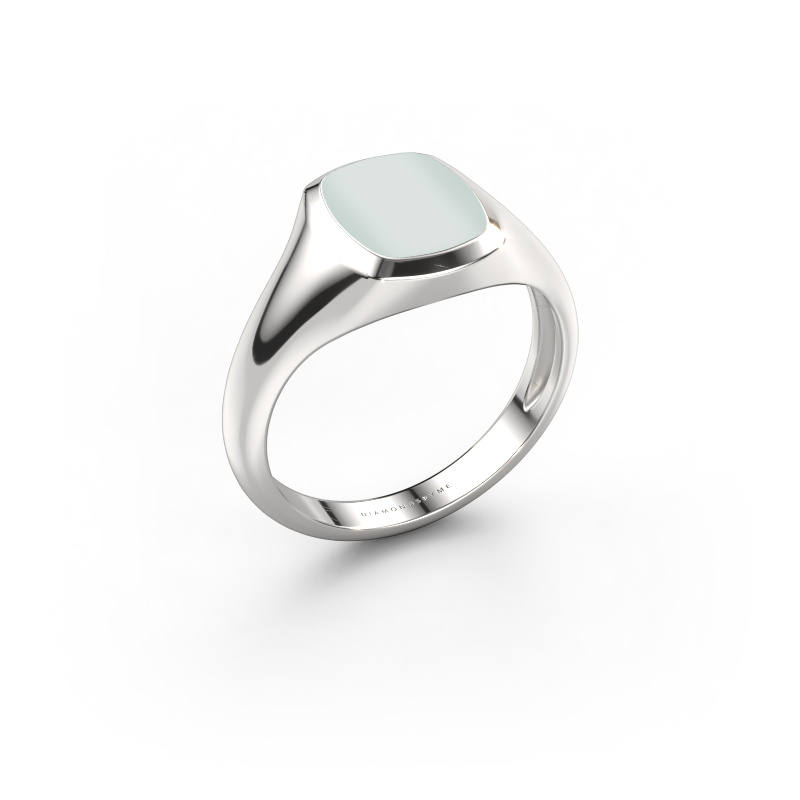 Afbeelding van Pink ring Benjamin 1 Light 950 platina Groene lagensteen 10x8 mm
