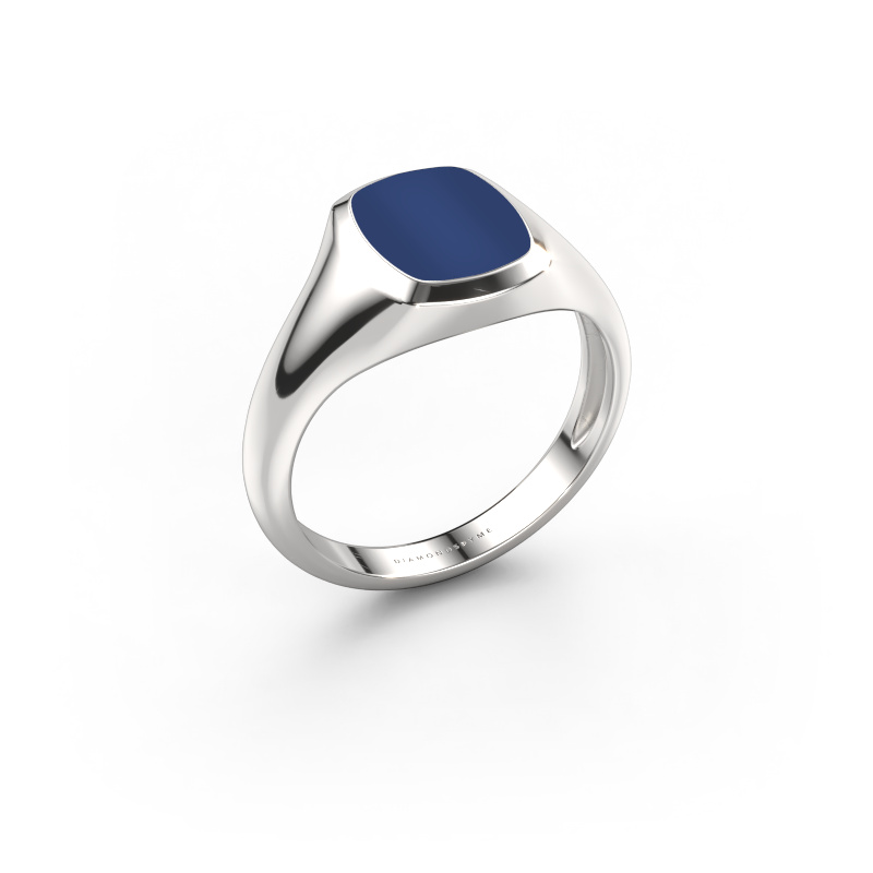 Image of Pinky ring Benjamin 1 Light 950 platinum Lapis 10x8 mm