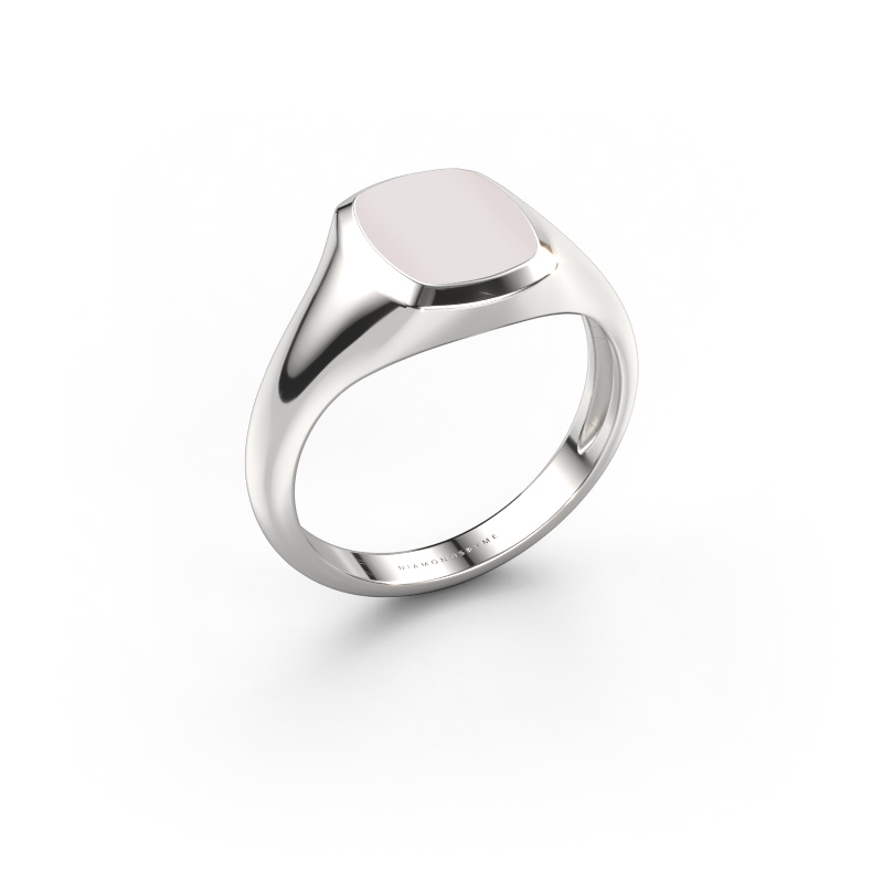 Image de Bague pinky Benjamin 1 Light 950 platine Nicolo rouge 10x8 mm