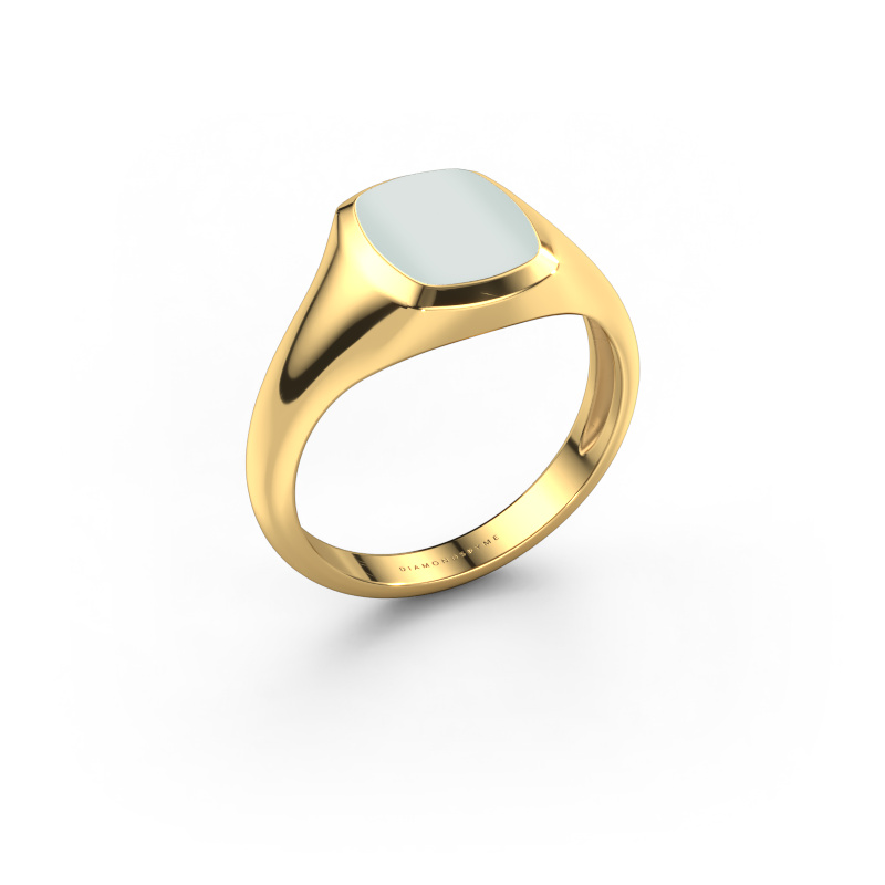 Bild von Pinky Ring Benjamin 1 Light 585 Gold Grüner Lagenstein 10x8 mm