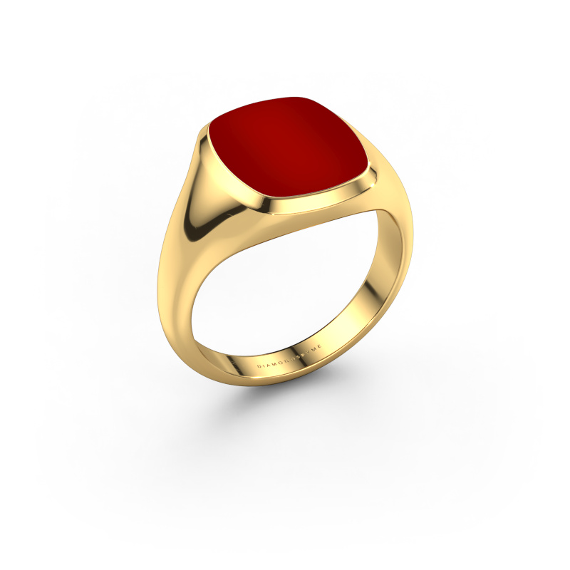 Image of Signet ring Benjamin 2 585 gold Carnelian 13x11 mm