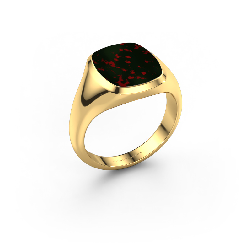 Bild von Siegelring Benjamin 2 585 Gold Heliotrop 13x11 mm