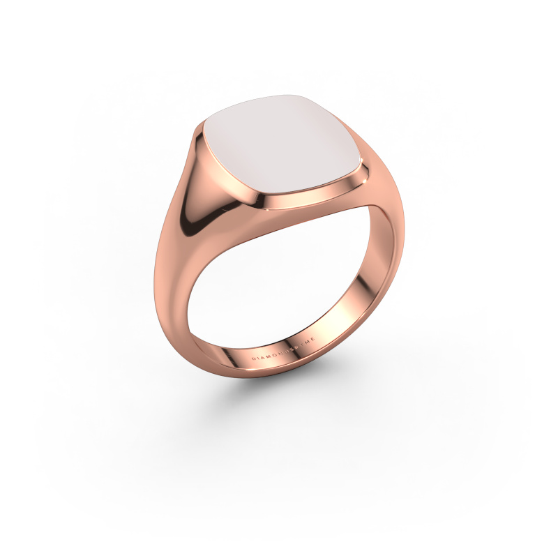 Image de Chevalière Benjamin 2 585 or rose Nicolo rouge 13x11 mm