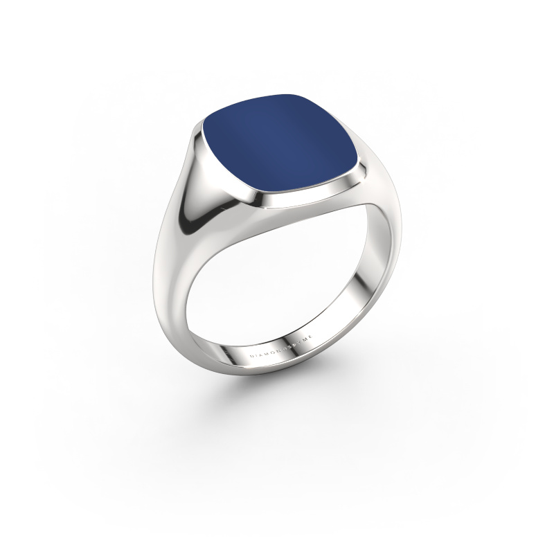 Image of Signet ring Benjamin 2 950 platinum Lapis 13x11 mm