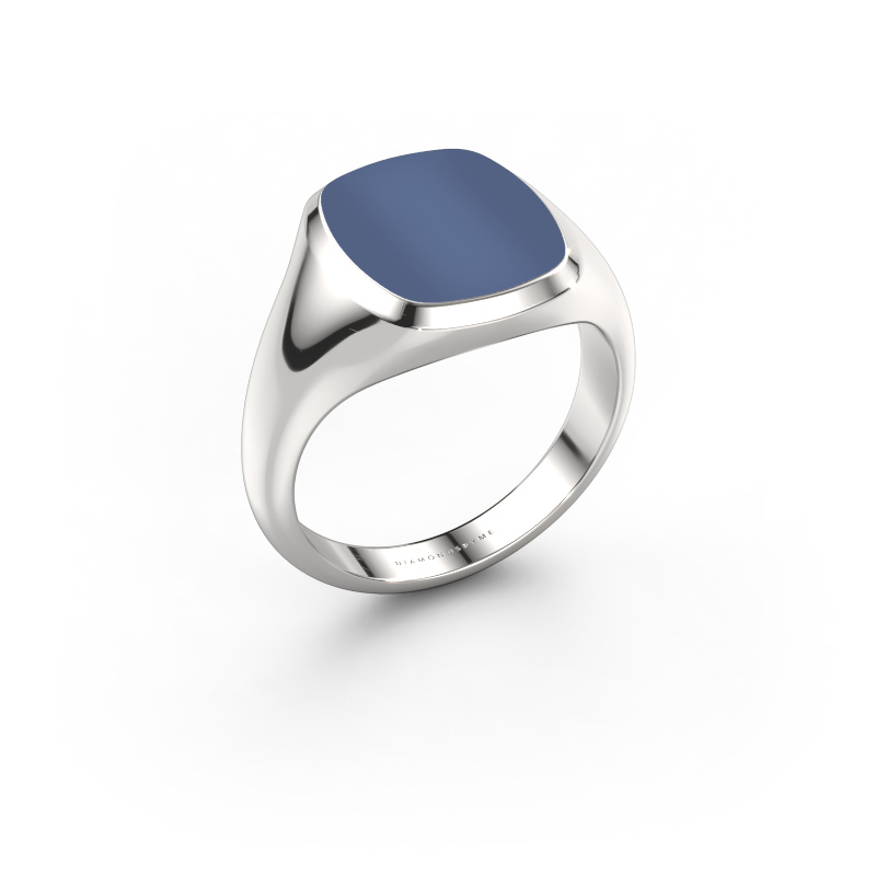 Image of Signet ring Benjamin 2 950 platinum Blue sardonyx 13x11 mm