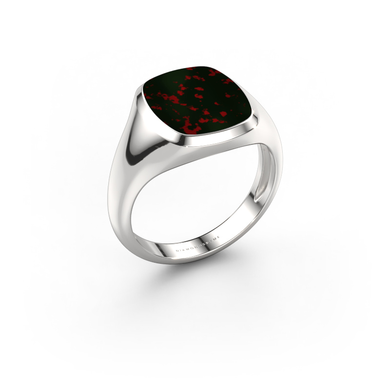 Image de Chevalière Benjamin 2 Light 585 or blanc Héliotrope 13x11 mm