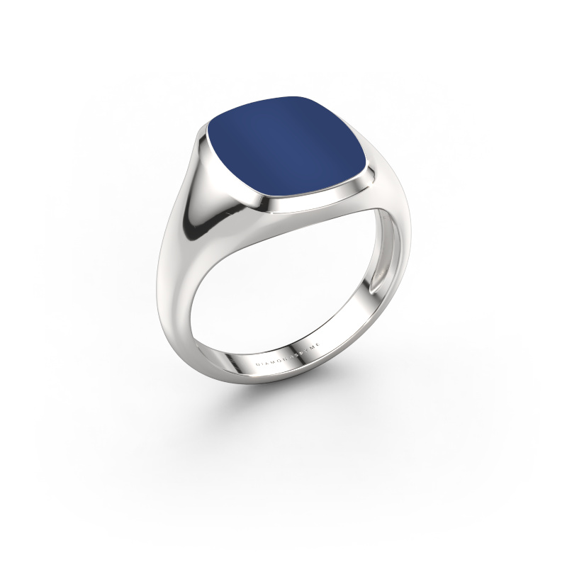 Image of Signet ring Benjamin 2 Light 950 platinum Lapis 13x11 mm