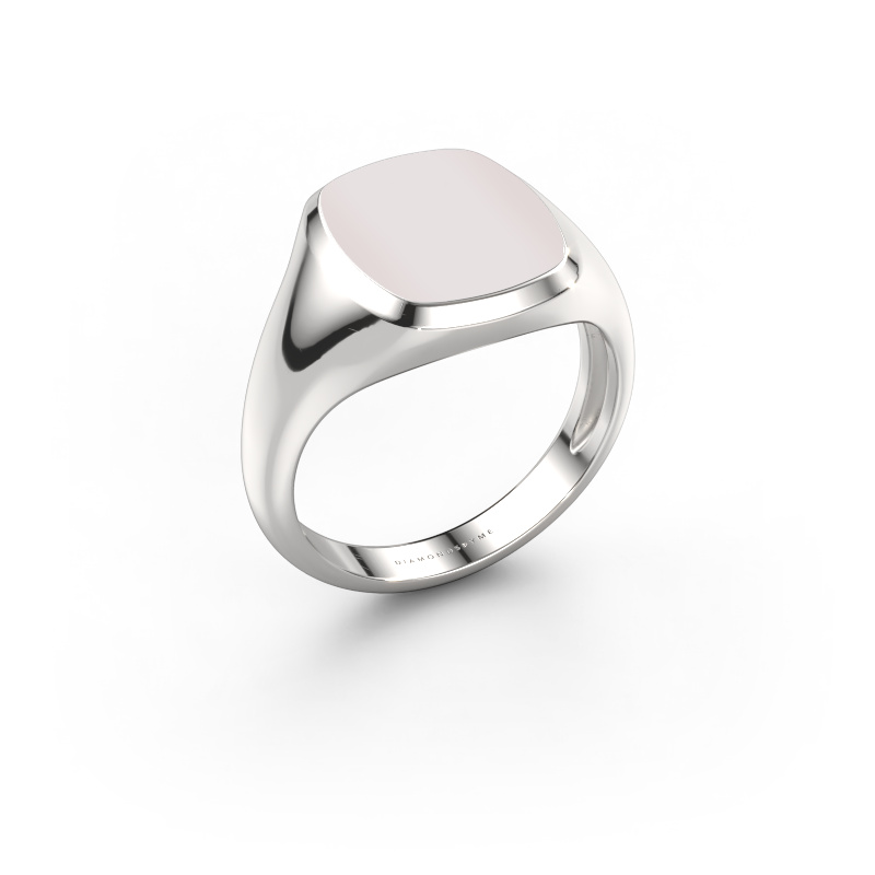 Image de Chevalière Benjamin 2 Light 950 platine Nicolo rouge 13x11 mm
