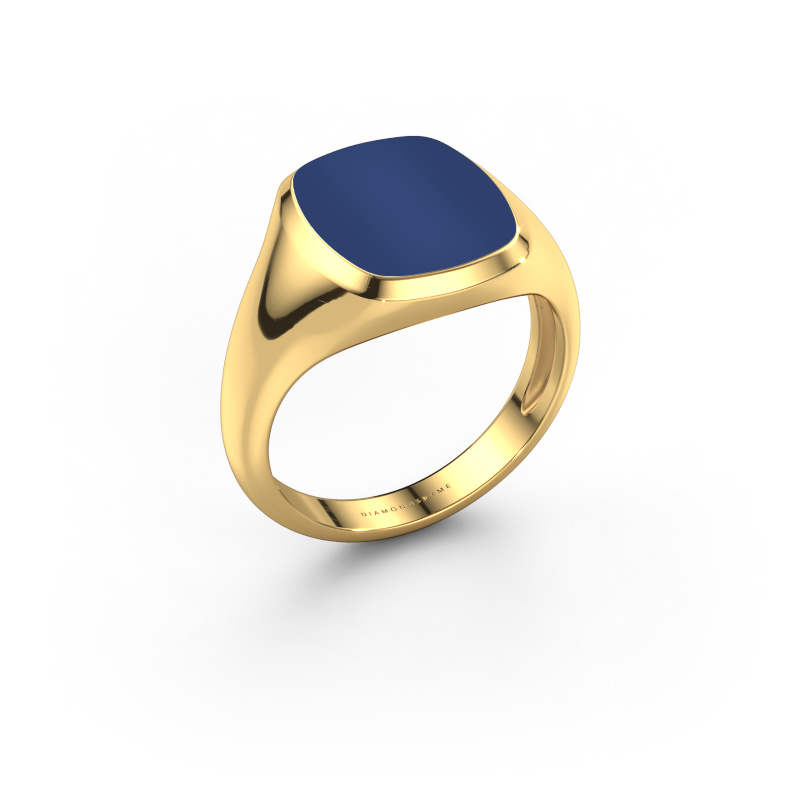 Afbeelding van Zegelring Benjamin 2 Light 585 goud Lapis lazuli 13x11 mm