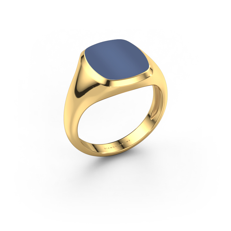 Bild von Siegelring Benjamin 2 Light 585 Gold Blau Lagenstein 13x11 mm