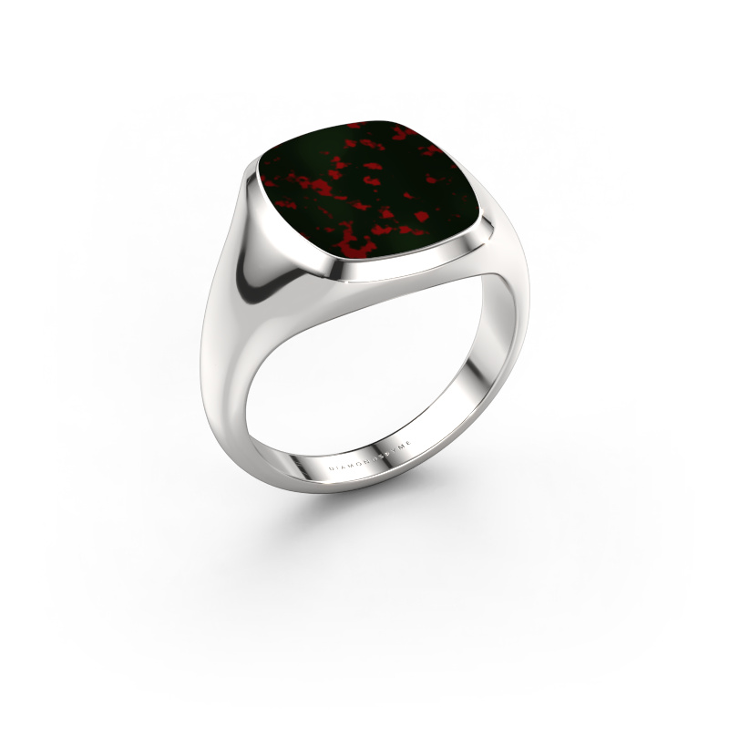 Image de Chevalière Benjamin 3 585 or blanc Héliotrope 14x12 mm