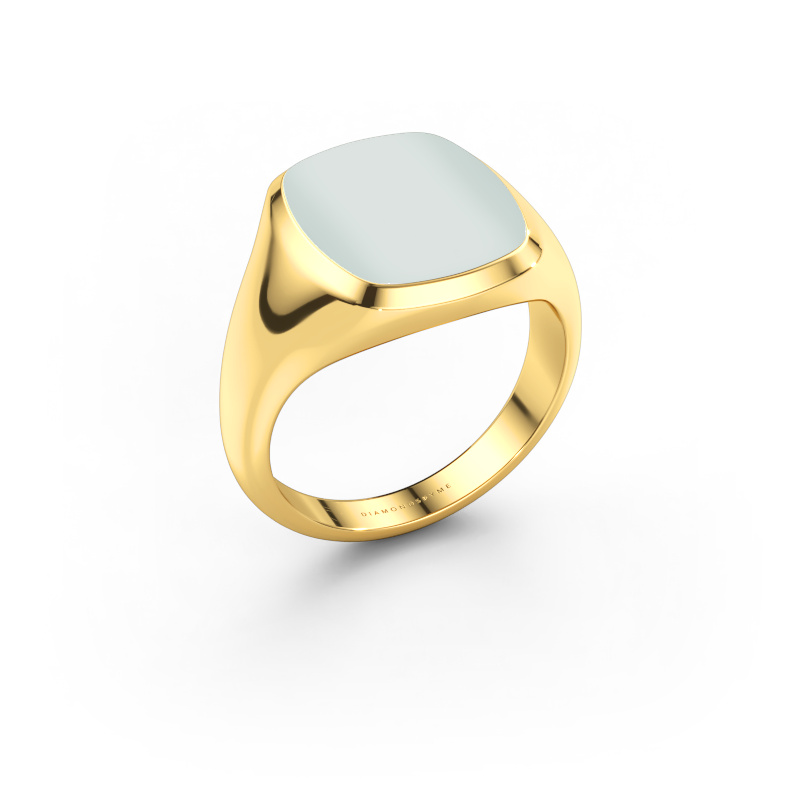 Bild von Siegelring Benjamin 3 585 Gold Grüner Lagenstein 14x12 mm