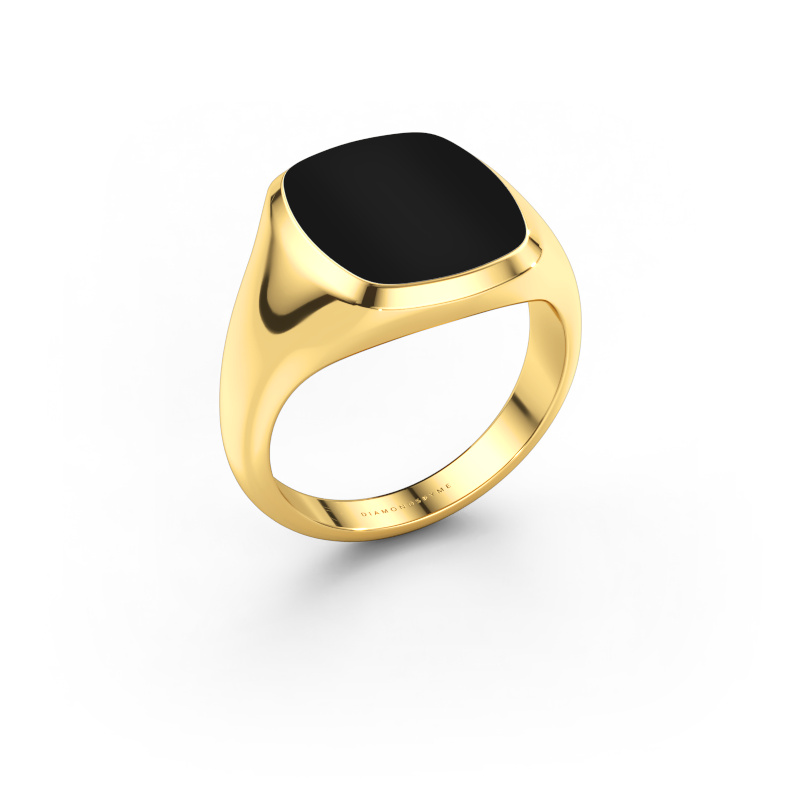 Image de Chevalière Benjamin 3 585 or jaune Onyx 14x12 mm