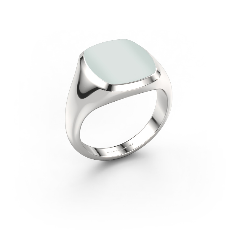 Bild von Siegelring Benjamin 3 950 Platin Grüner Lagenstein 14x12 mm