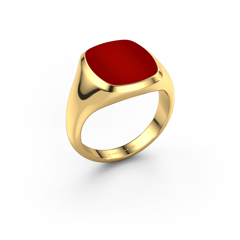 Image of Signet ring Benjamin 3 585 gold Carnelian 14x12 mm