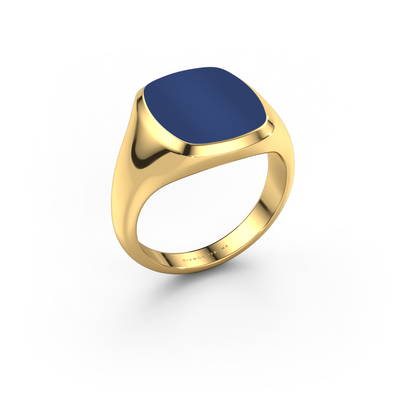 Image of Signet ring Benjamin 3 585 gold Lapis 14x12 mm