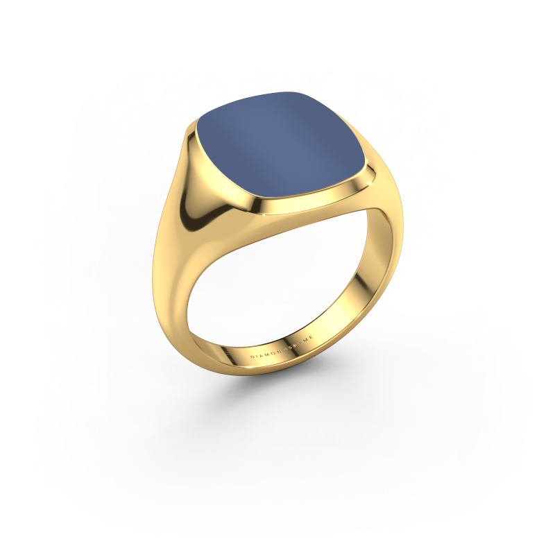 Image of Signet ring Benjamin 3 585 gold Blue sardonyx 14x12 mm