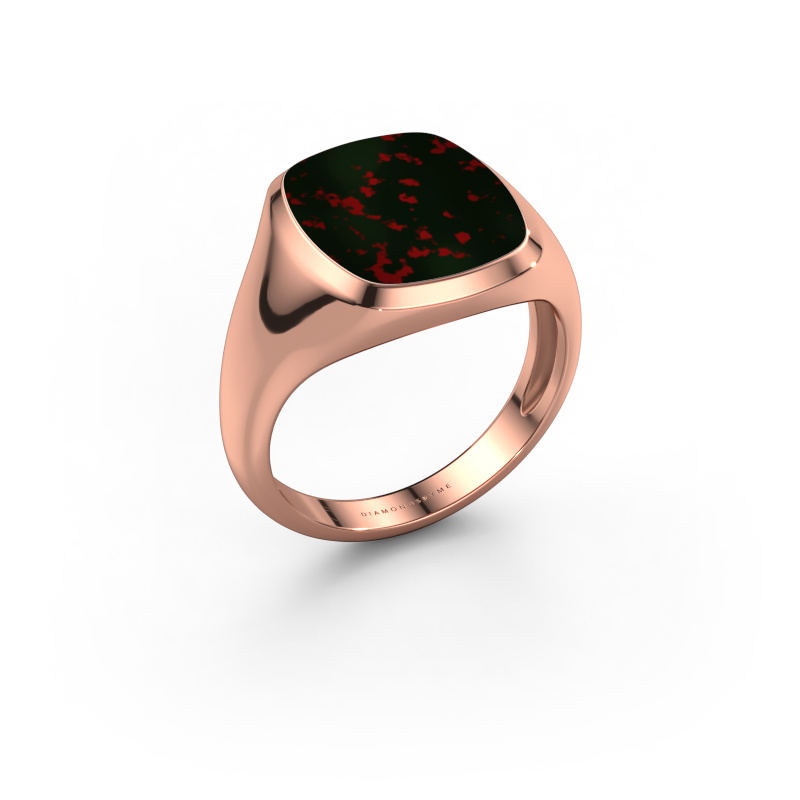 Bild von Siegelring Benjamin 3 Light 585 Roségold Heliotrop 14x12 mm