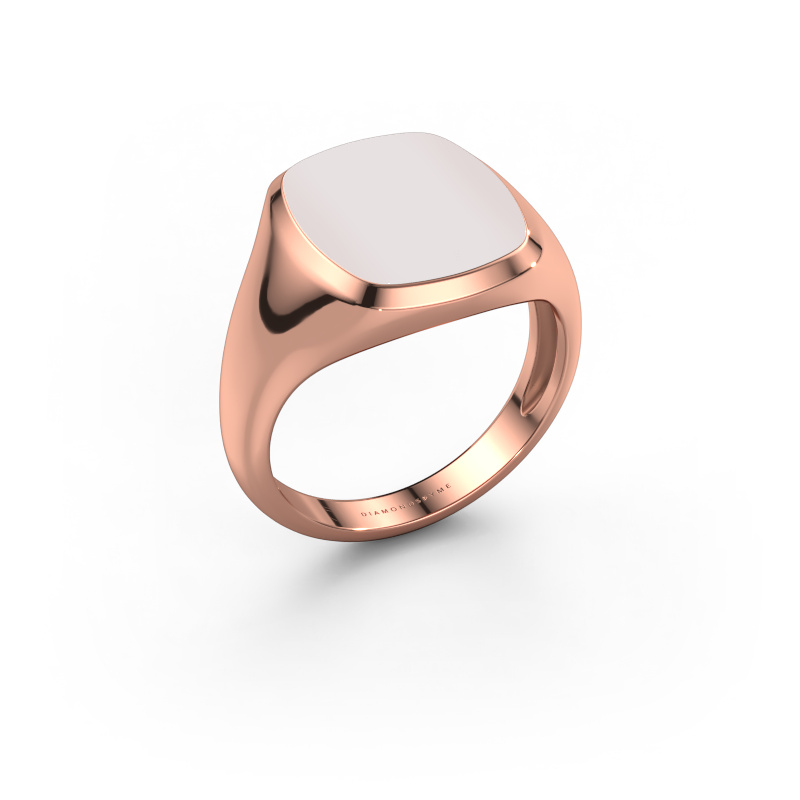 Image de Chevalière Benjamin 3 Light 585 or rose Nicolo rouge 14x12 mm