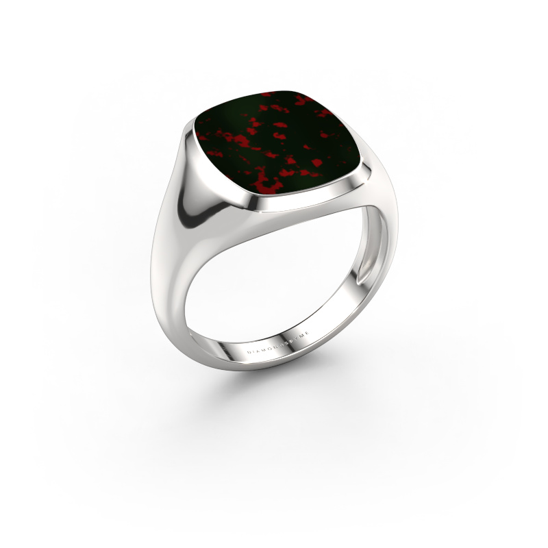 Image de Chevalière Benjamin 3 Light 585 or blanc Héliotrope 14x12 mm