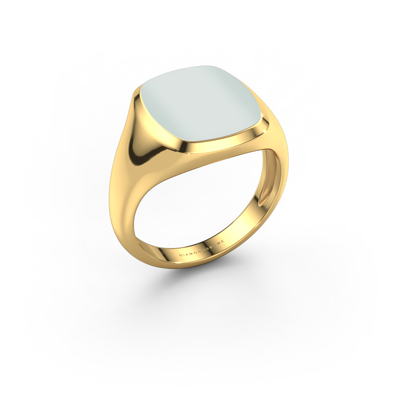 Bild von Siegelring Benjamin 3 Light 585 Gold Grüner Lagenstein 14x12 mm