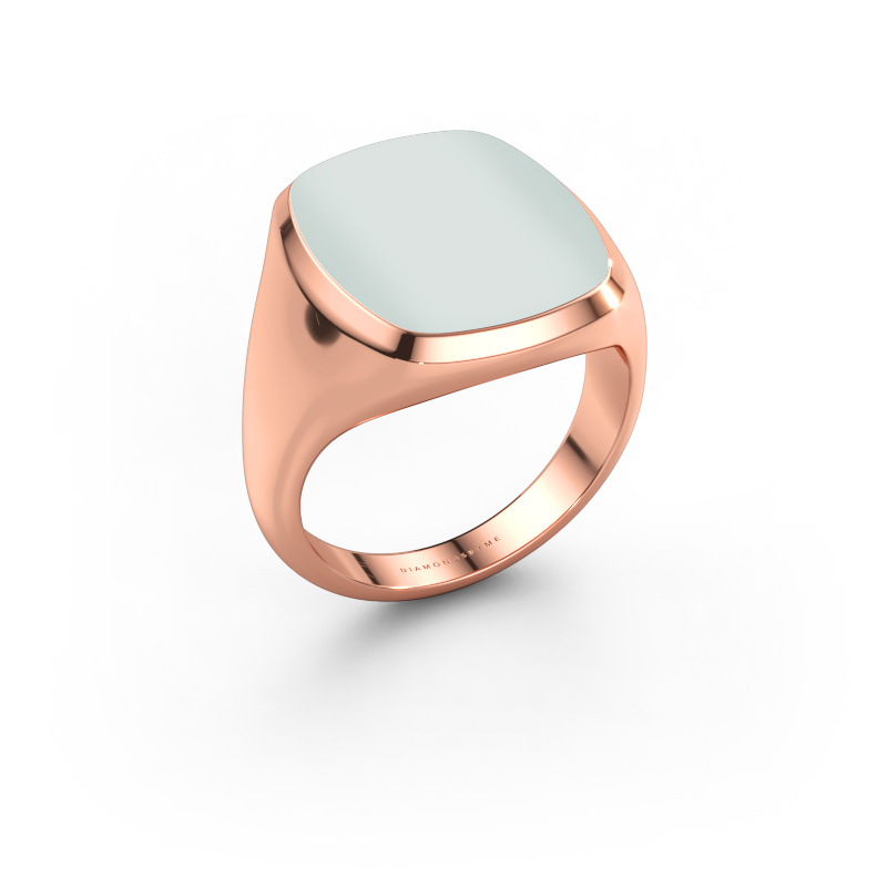 Bild von Siegelring Benjamin 4 585 Roségold Grüner Lagenstein 17x14 mm