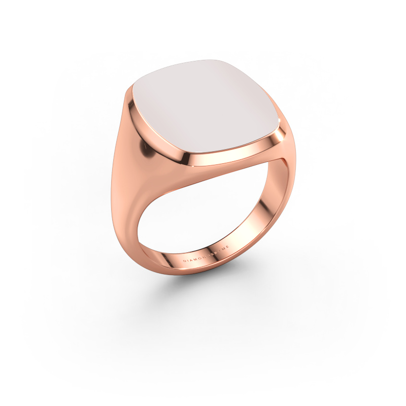 Bild von Siegelring Benjamin 4 585 Roségold Rot Lagenstein 17x14 mm