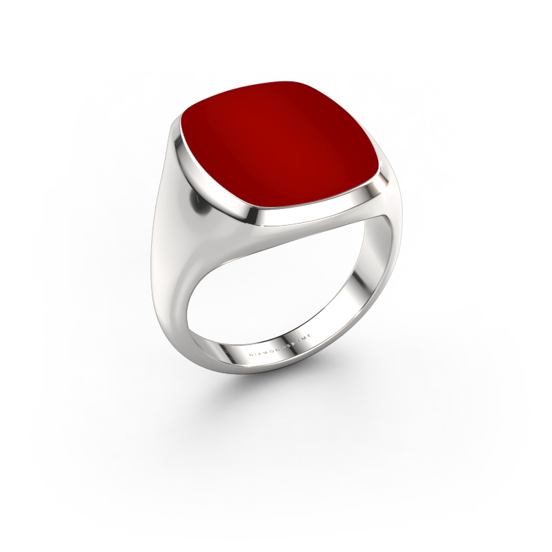 Bild von Siegelring Benjamin 4 585 Weißgold Karneol 17x14 mm