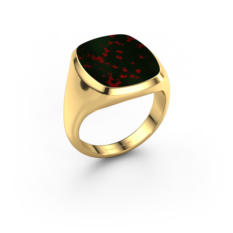 Image of Signet ring Benjamin 4 585 gold Bloodstone 17x14 mm