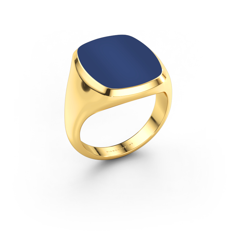 Image de Chevalière Benjamin 4 585 or jaune Lapis lazuli 17x14 mm
