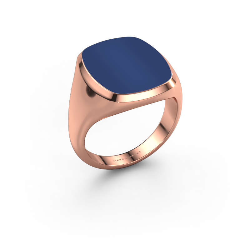 Afbeelding van Zegelring Benjamin 4 585 rosé goud Lapis lazuli 17x14 mm
