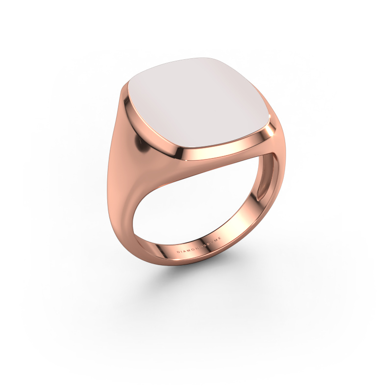 Image de Chevalière Benjamin 4 Light 585 or rose Nicolo rouge 17x14 mm