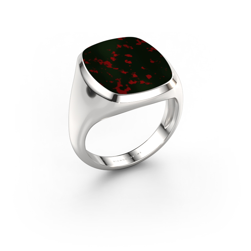 Image de Chevalière Benjamin 4 Light 585 or blanc Héliotrope 17x14 mm