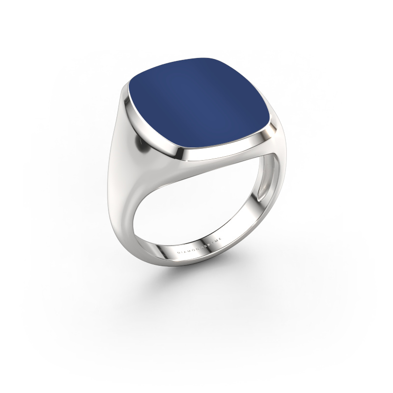 Image of Signet ring Benjamin 4 Light 950 platinum Lapis 17x14 mm