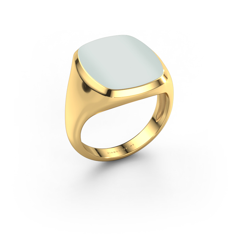 Bild von Siegelring Benjamin 4 Light 585 Gold Grüner Lagenstein 17x14 mm