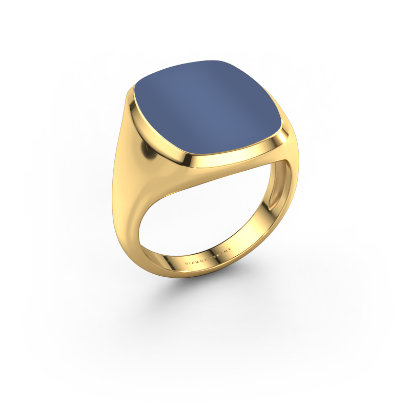 Bild von Siegelring Benjamin 4 Light 585 Gold Blau Lagenstein 17x14 mm