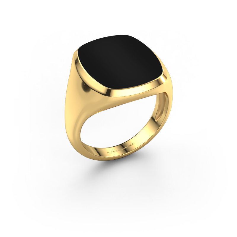 Image of Signet ring Benjamin 4 Light 585 gold Onyx 17x14 mm