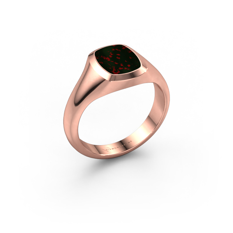 Image de Bague pinky Benjamin 1 585 or rose Héliotrope 10x8 mm