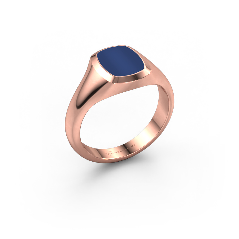 Image of Pinky ring Benjamin 1 585 rose gold Lapis 10x8 mm