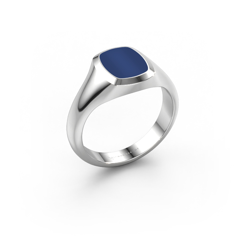Bild von Pinky Ring Benjamin 1 585 Weißgold Lapislazuli 10x8 mm