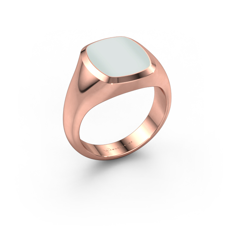 Image de Chevalière Benjamin 2 585 or rose Nicolo verte 13x11 mm