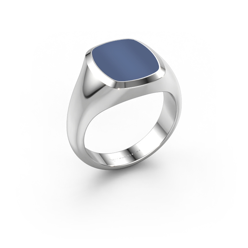 Image of Signet ring Benjamin 2 950 platinum Blue sardonyx 13x11 mm