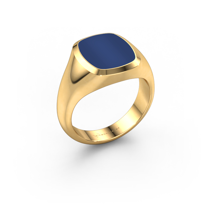 Image de Chevalière Benjamin 2 585 or jaune Lapis lazuli 13x11 mm