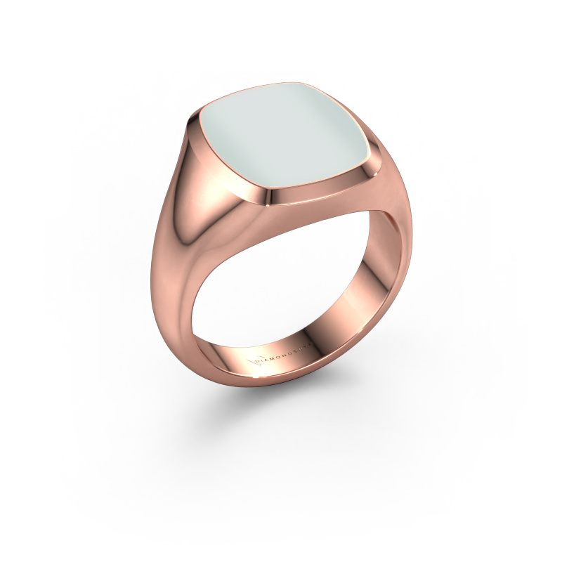 Bild von Siegelring Benjamin 3 585 Roségold Grüner Lagenstein 14x12 mm