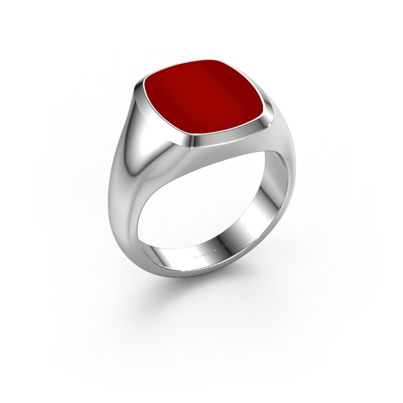 Image of Signet ring Benjamin 3 950 platinum Carnelian 14x12 mm