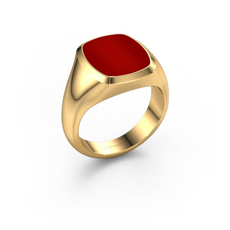 Image de Chevalière Benjamin 3 585 or jaune Cornaline 14x12 mm