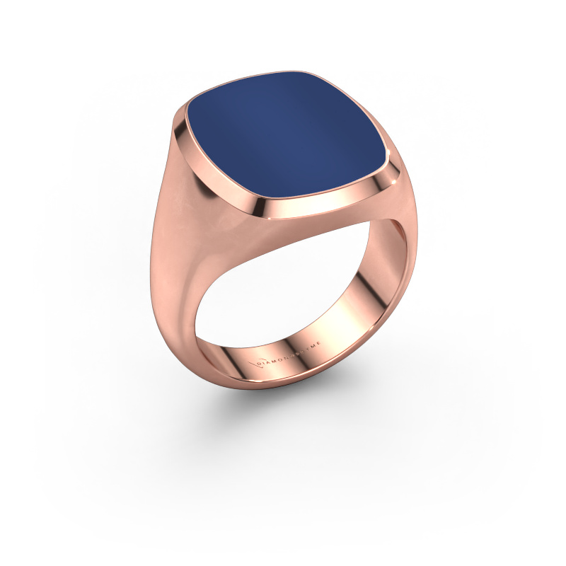 Bild von Siegelring Benjamin 4 585 Roségold Lapislazuli 17x14 mm