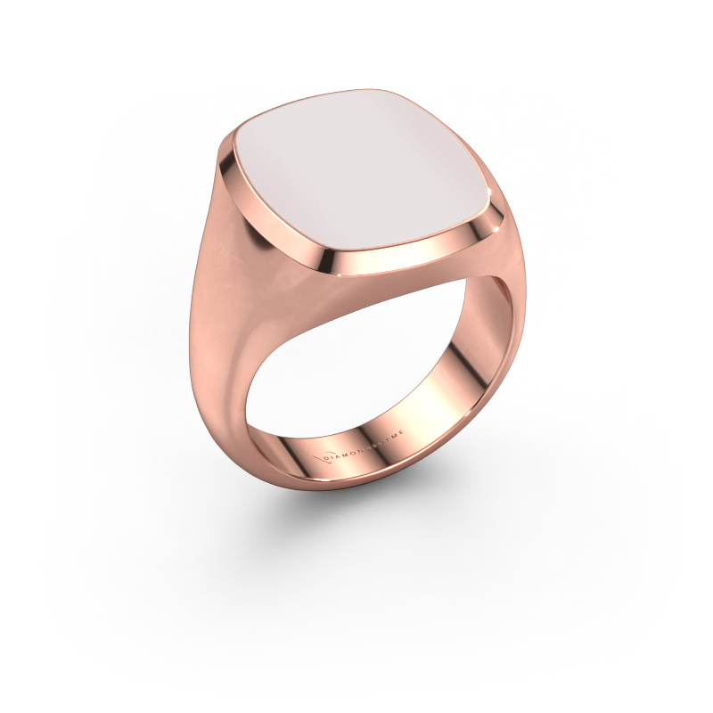 Image of Signet ring Benjamin 4 585 rose gold Red sardonyx 17x14 mm